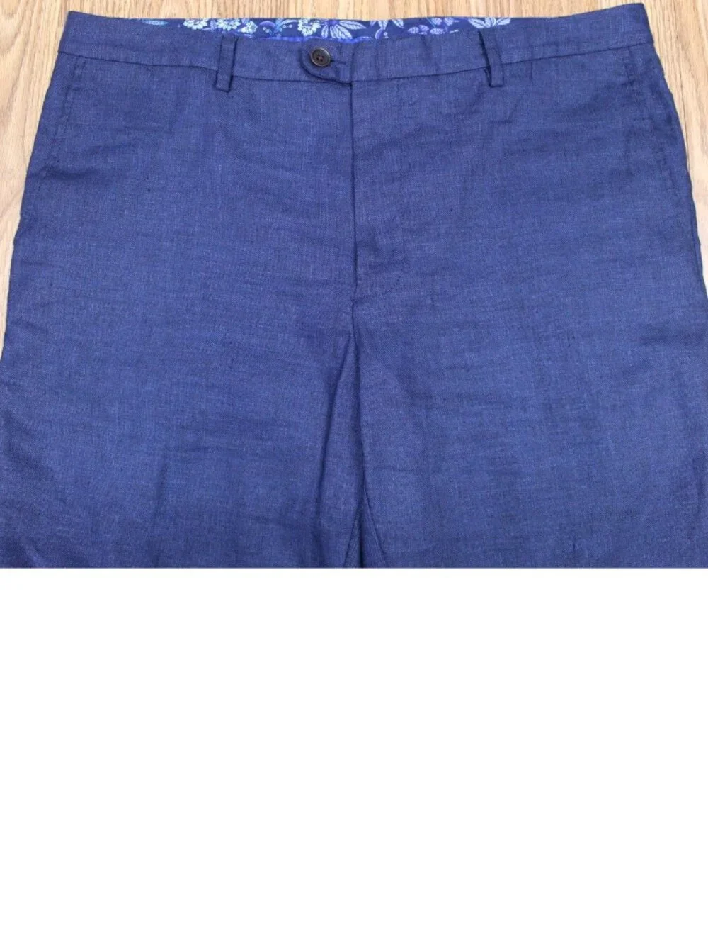 38x29 TOMMY BAHAMA REGULAR FIT FIT PANTS LINEN/POLYESTER NAVY Sz 38W x 29L